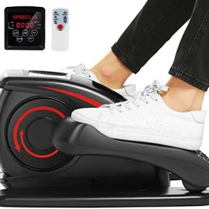 ANCHEER Electric Elliptical Leg Exerciser for Seniors Adults at Desk | Quiet Portable Seated Foot Pedal Exerciser with