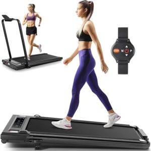 ANCHEER Portable Folding Treadmill with LED Screen & Remote Control - For Home Gym or Office - 12% Incline 2-in-1 Foldab