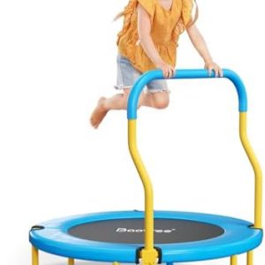 36 Inch Mini Trampoline for Kids, Indoor Outdoor Trampoline with Foam Handle, Max. Load 220 lb 36 Inch Mini Trampoline