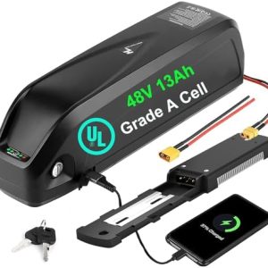 EXECYC UL Certificated 48V Lithium Ion Battery Pack for 48Volt Electric Bicycles Bafang Conversion Kit Front Wheel Use