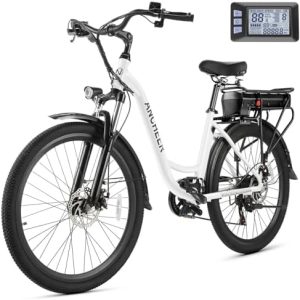 ANCHEER Electric Bike for Adults, 48V 499Wh Ebike, 26" City Commuter Bike for Women Men ANCHEER Electric Bike for Adults